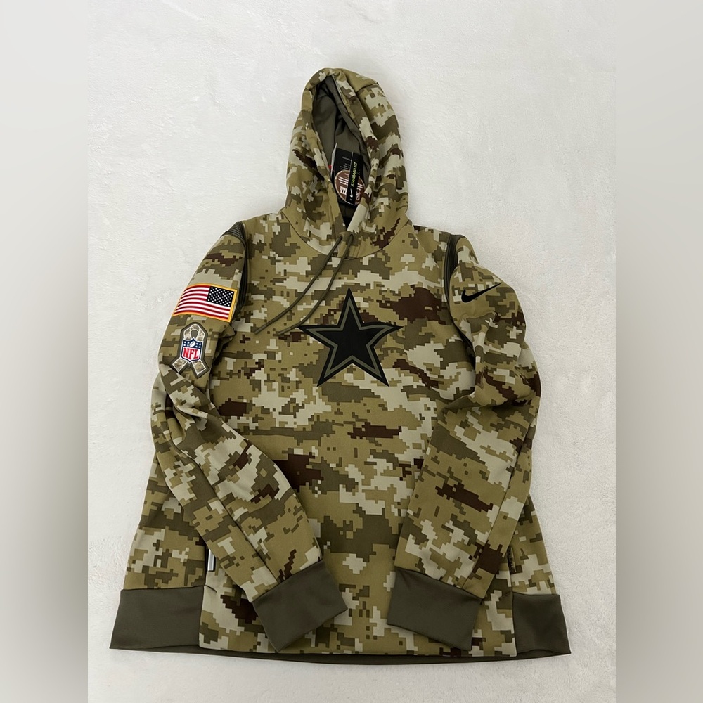 Nike Olive Dallas Cowboys ‘Salute to Service’ Dri-fit Pullover Hoodie